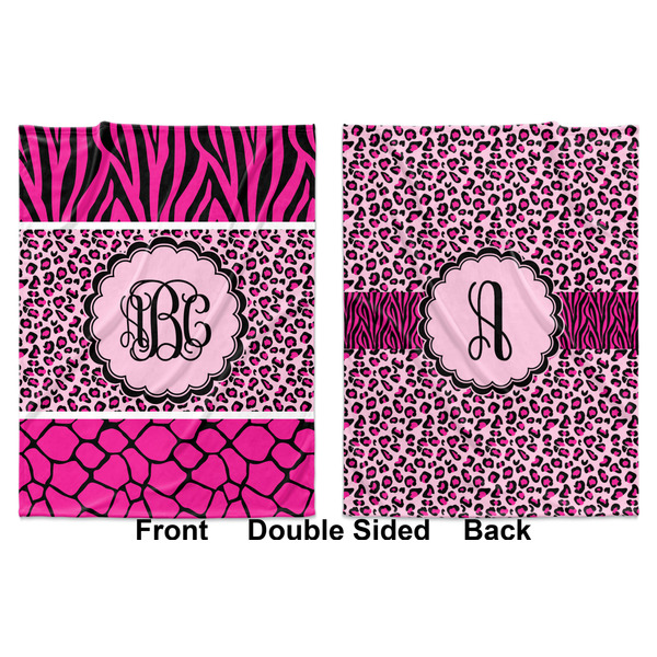 Triple Animal Print Baby Blanket (Double Sided - Printed Front and Back)