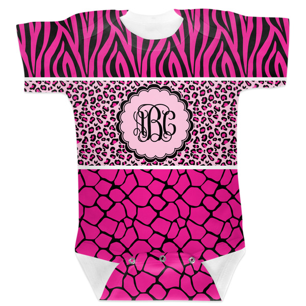 Custom Triple Animal Print Baby Bodysuit (Personalized)