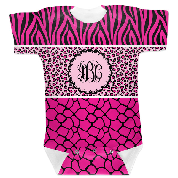 Custom Triple Animal Print Baby Bodysuit 3-6 (Personalized)