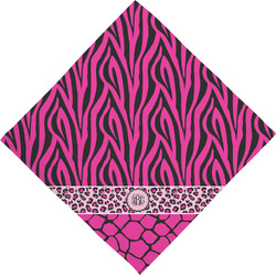 Triple Animal Print Dog Bandana Scarf w/ Monogram