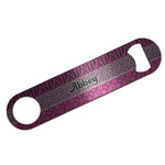 Triple Animal Print Bar Bottle Opener - Silver w/ Monogram
