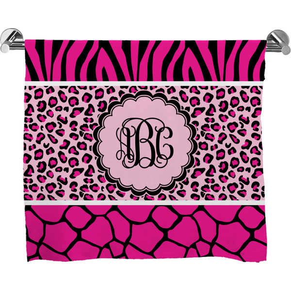 Custom Triple Animal Print Bath Towel (Personalized)