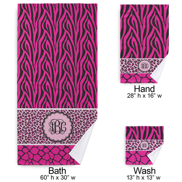 Triple Animal Print Bath Towel Sets - 3-piece - Approval