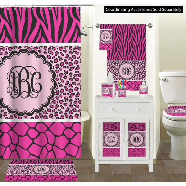 Triple Animal Print Bathroom Scene