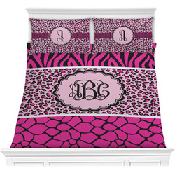 Triple Animal Print Comforter Set - Full / Queen (Personalized)