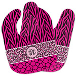 Triple Animal Print Baby Bib w/ Monogram