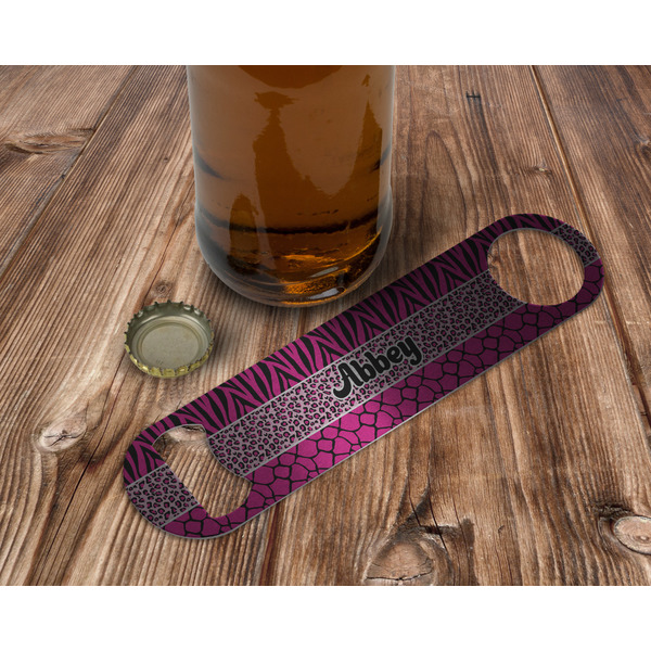 Triple Animal Print Bottle Opener - In Use