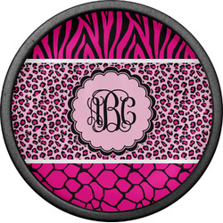 Triple Animal Print Cabinet Knob (Black) (Personalized)