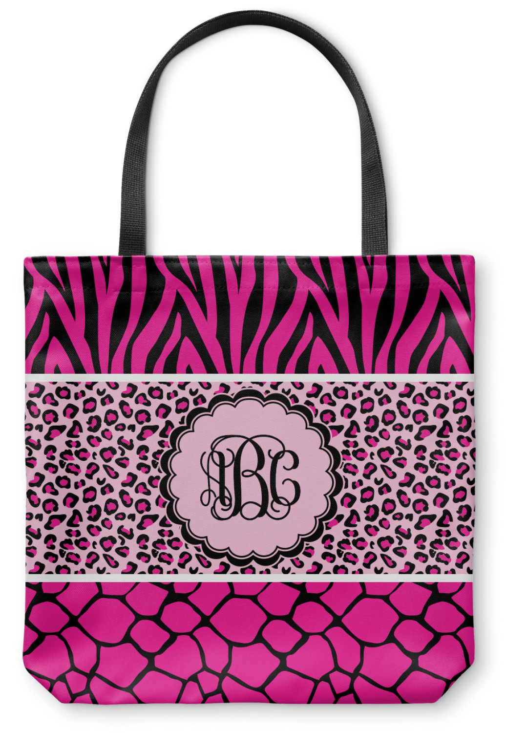 Triple Animal Print Canvas Tote Bag (Personalized) - YouCustomizeIt