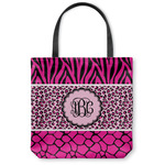 Triple Animal Print Canvas Tote Bag - Large - 18"x18" (Personalized)