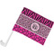 Triple Animal Print Car Flag - Small w/ Monogram