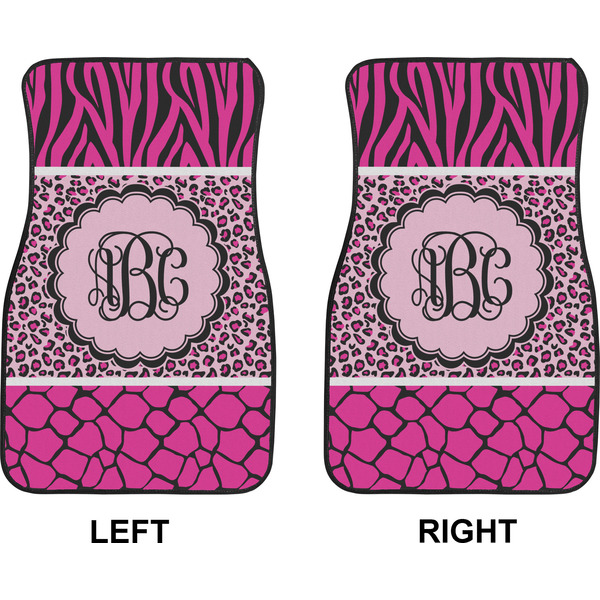 Triple Animal Print Car Mat Front - Approval