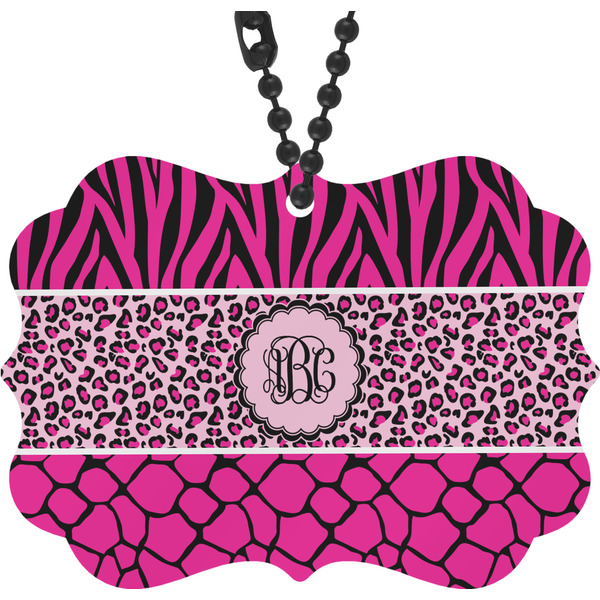 Custom Triple Animal Print Rear View Mirror Decor (Personalized)