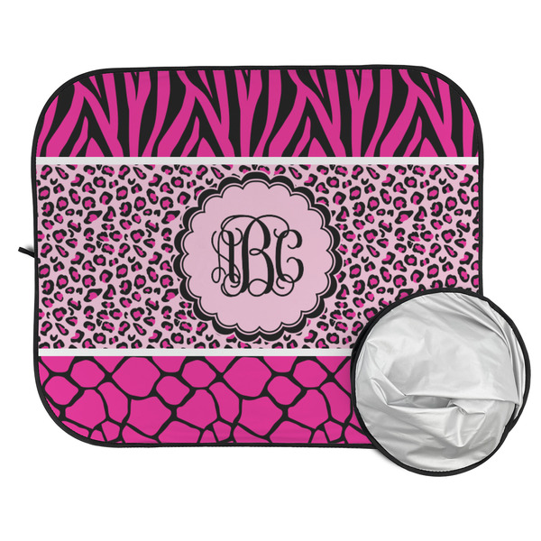 Triple Animal Print Car Sun Shades - FOLDED & UNFOLDED