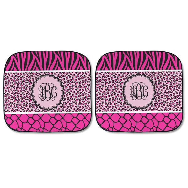 Triple Animal Print Car Sun Shades - FRONT