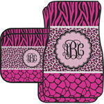 Triple Animal Print Car Floor Mats Set - 2 Front & 2 Back (Personalized)