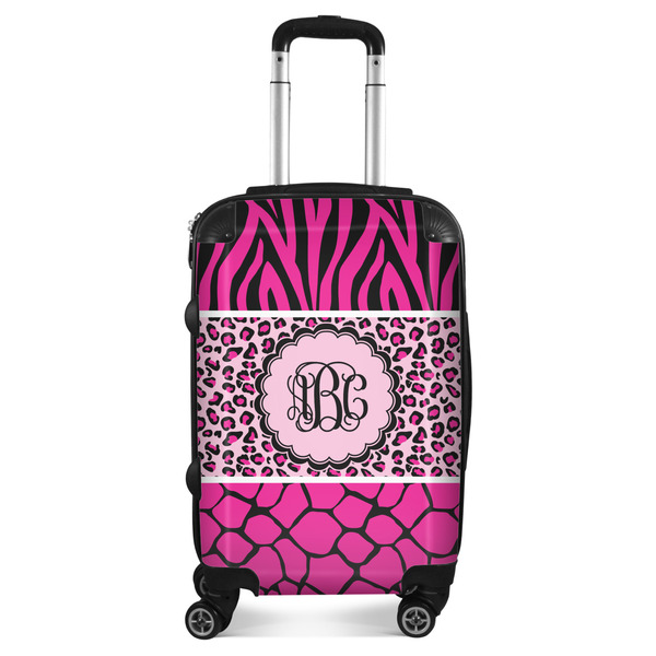 Custom Triple Animal Print Suitcase - 20" Carry On (Personalized)