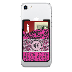Triple Animal Print 2-in-1 Cell Phone Credit Card Holder & Screen Cleaner (Personalized)