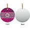 Triple Animal Print Ceramic Flat Ornament - Circle Front & Back (APPROVAL)