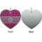 Triple Animal Print Ceramic Flat Ornament - Heart Front & Back (APPROVAL)