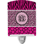 Triple Animal Print Ceramic Night Light (Personalized)