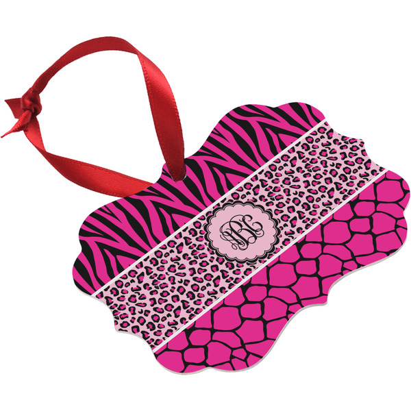 Triple Animal Print Christmas Ornament