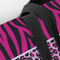 Triple Animal Print Closeup of Tote w/Black Handles