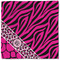 Triple Animal Print Cloth Napkins - Personalized Lunch (Single Full Open)