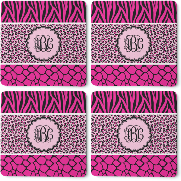 Triple Animal Print Coaster Rubber Back - Apvl
