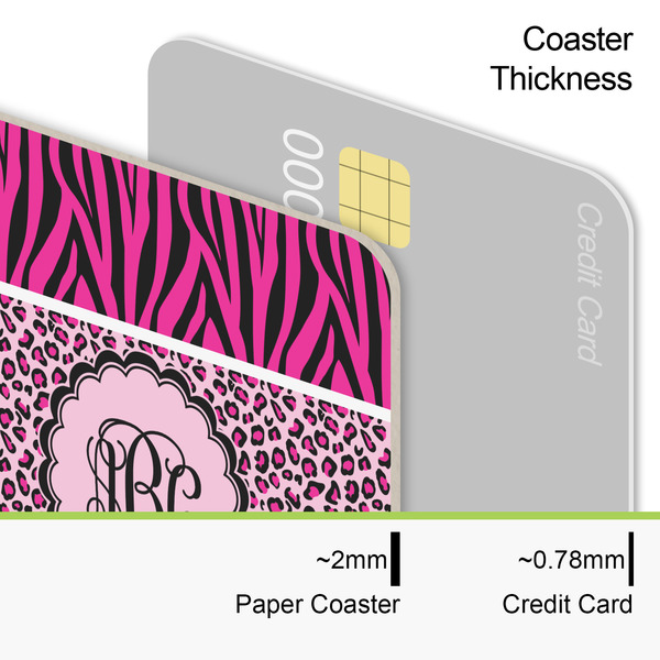 Triple Animal Print Coaster Thickness