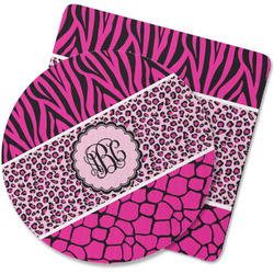 Triple Animal Print Rubber Backed Coaster (Personalized)