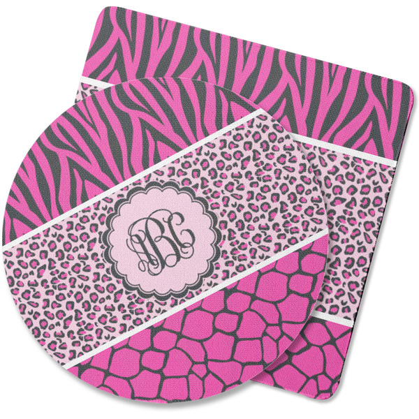 Custom Triple Animal Print Rubber Backed Coaster (Personalized)