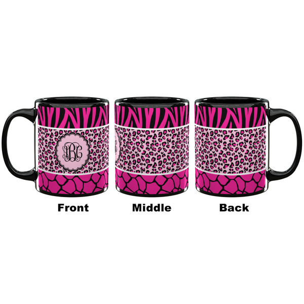 Triple Animal Print Coffee Mug - 11 oz - Black APPROVAL