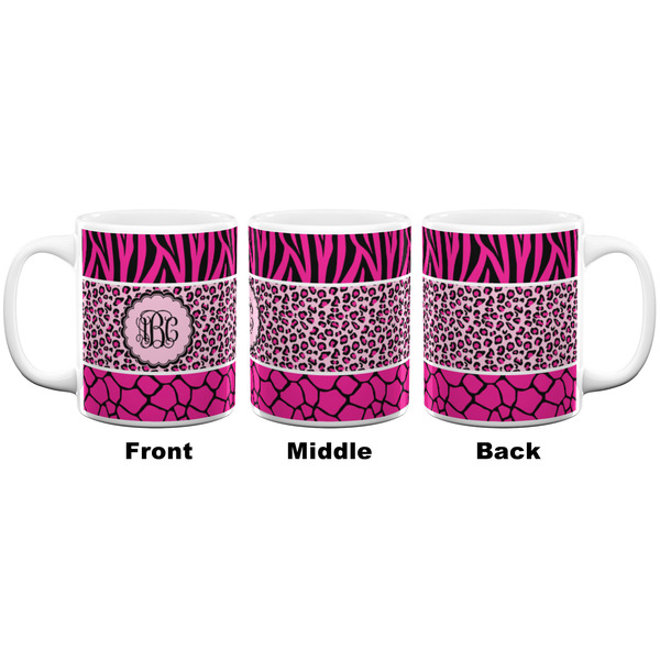 Triple Animal Print Coffee Mug - 11 oz - White APPROVAL