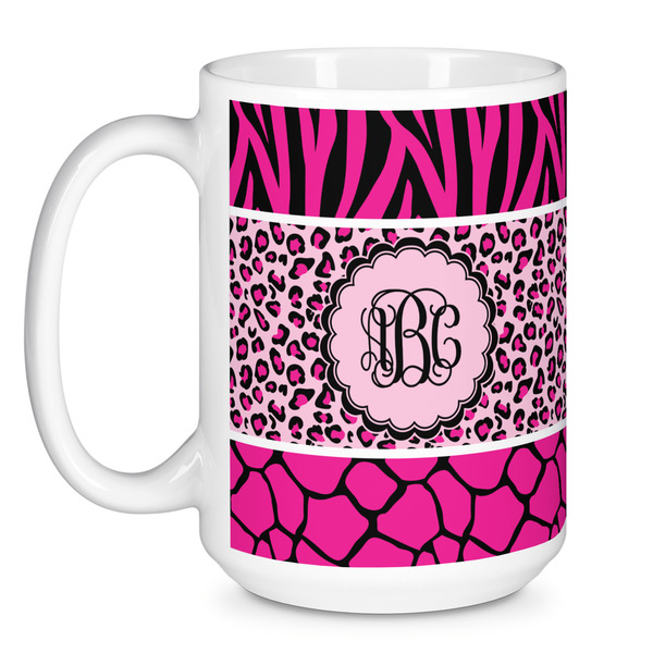 Triple Animal Print Coffee Mug - 15 oz - White