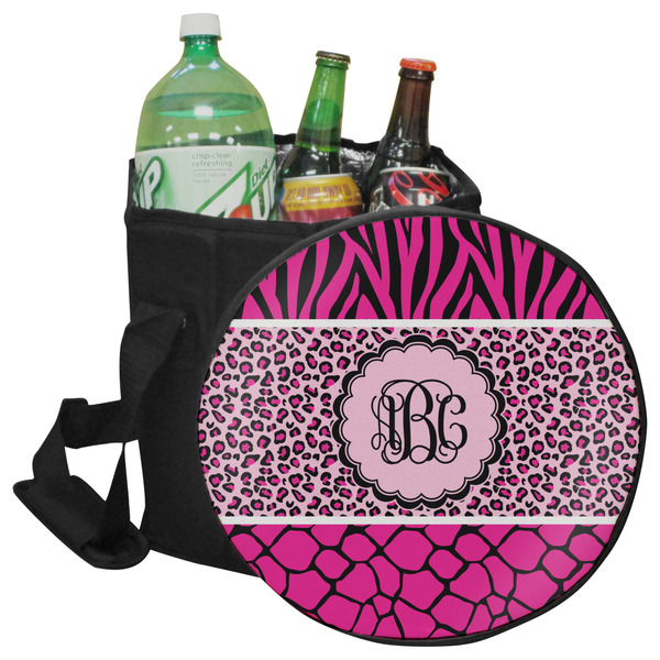 Custom Triple Animal Print Collapsible Cooler & Seat (Personalized)
