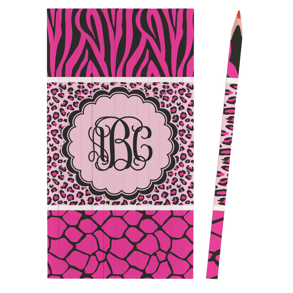 Triple Animal Print Colored Pencils - Front View