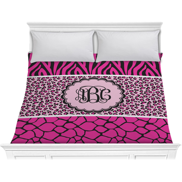 Custom Triple Animal Print Comforter - King (Personalized)