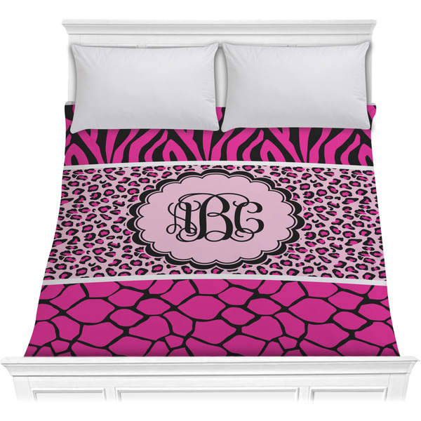 Custom Triple Animal Print Comforter - Full / Queen (Personalized)