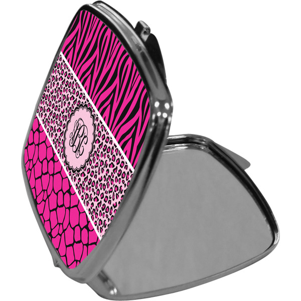Triple Animal Print Compact Mirror (Side View)