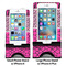 Triple Animal Print Compare Phone Stand Sizes - with iPhones