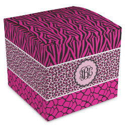 Triple Animal Print Cube Favor Gift Boxes (Personalized)