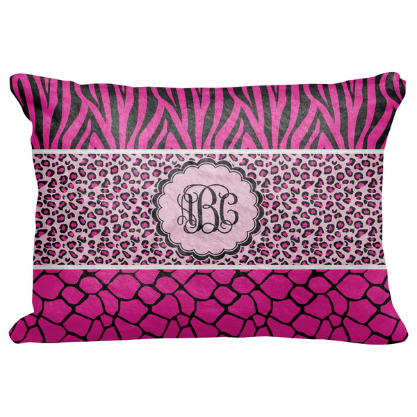 Custom Triple Animal Print Decorative Baby Pillowcase - 16"x12" (Personalized)