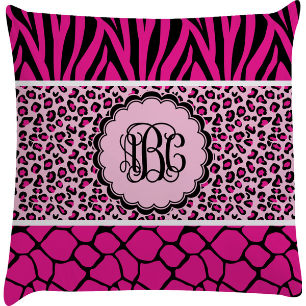 Custom Triple Animal Print Decorative Pillow Case (Personalized)