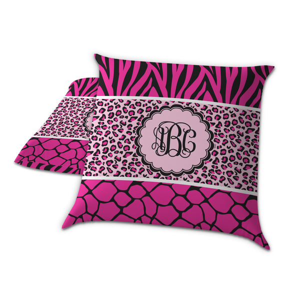 Triple Animal Print Decorative Pillow Case - TWO