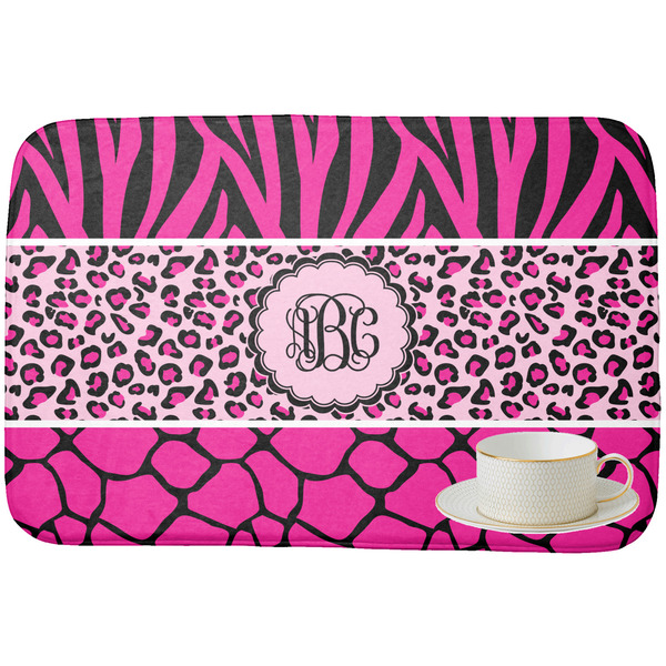 Triple Animal Print Dish Drying Mat