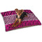 Triple Animal Print Dog Bed - Small w/ Monogram