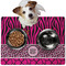 Triple Animal Print Dog Food Mat - Medium LIFESTYLE