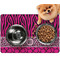 Triple Animal Print Dog Food Mat - Small LIFESTYLE