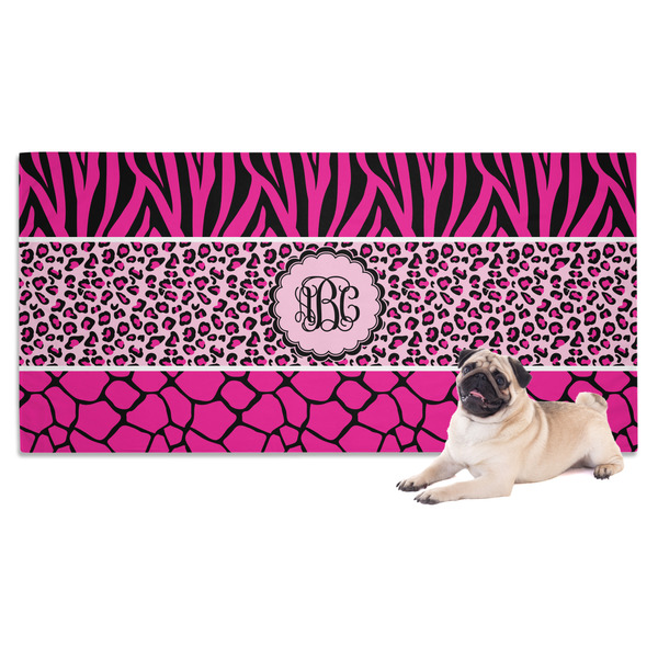Custom Triple Animal Print Dog Towel (Personalized)